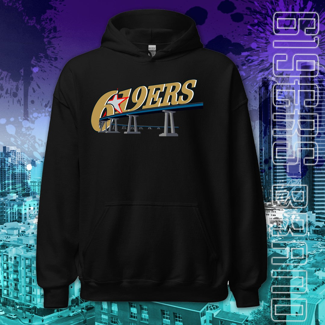 "San Diego 619ers (76ers)" Midweight - Pullover Hoodie