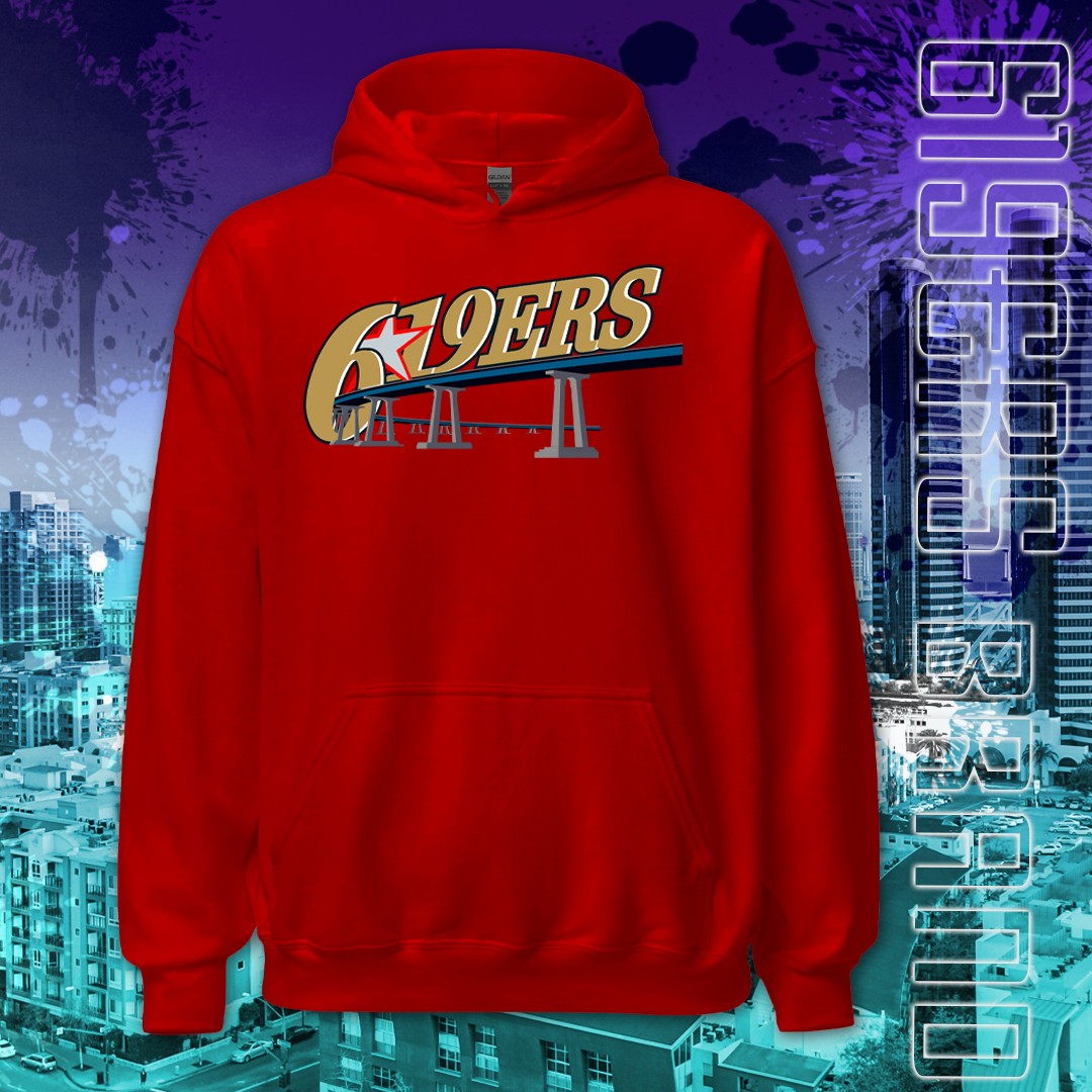 "San Diego 619ers (76ers)" Midweight - Pullover Hoodie