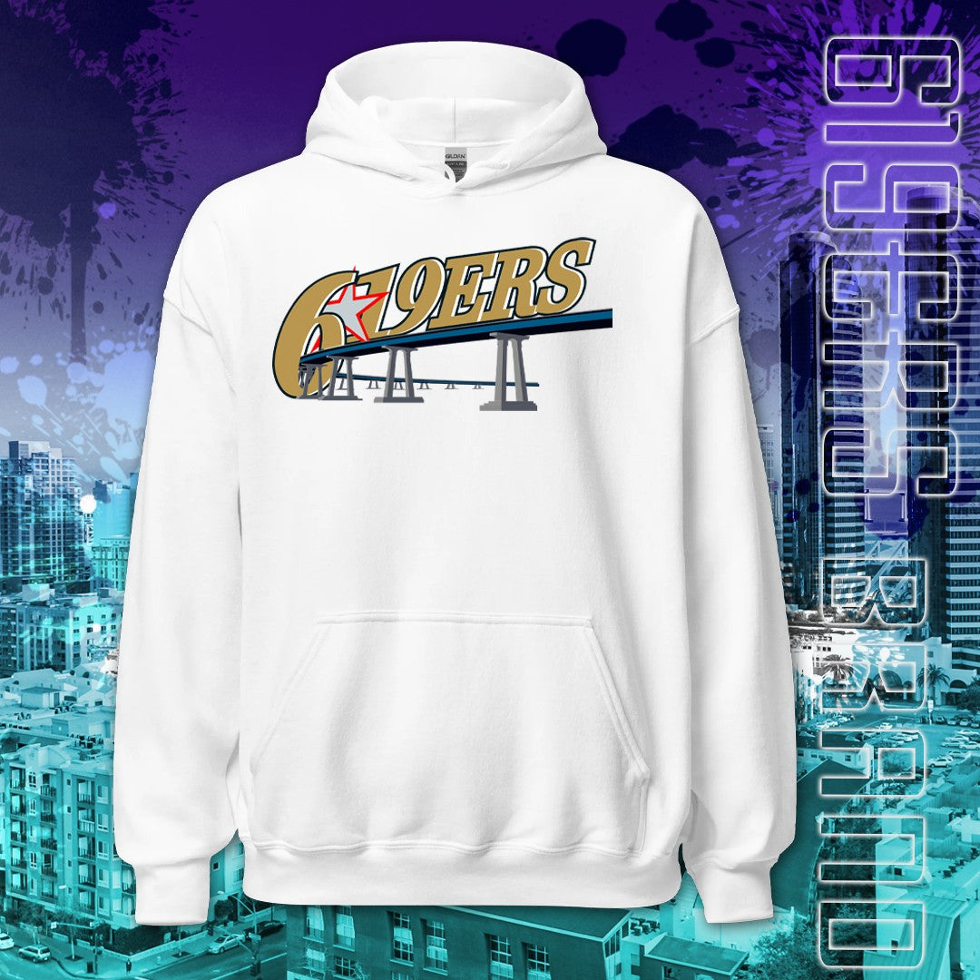 "San Diego 619ers (76ers)" Midweight - Pullover Hoodie